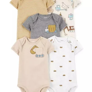 Carter's | Baby Boys Short-Sleeve  Bodysuits, 5 Pack