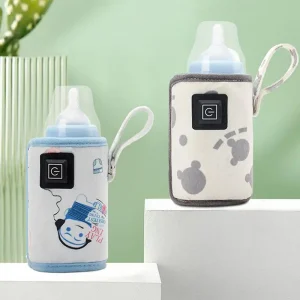 Bottle Warmer for Breastmilk Insulated Bag Feeding Bottle Cover USB Rechargeable Portable