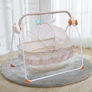 Newborn Baby Auto Swing Cradle Crib Sleep Bed&Bluetooth