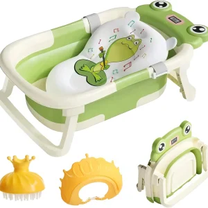 Baby Bath Tub with Cushion Foldable  with Thermometer.
